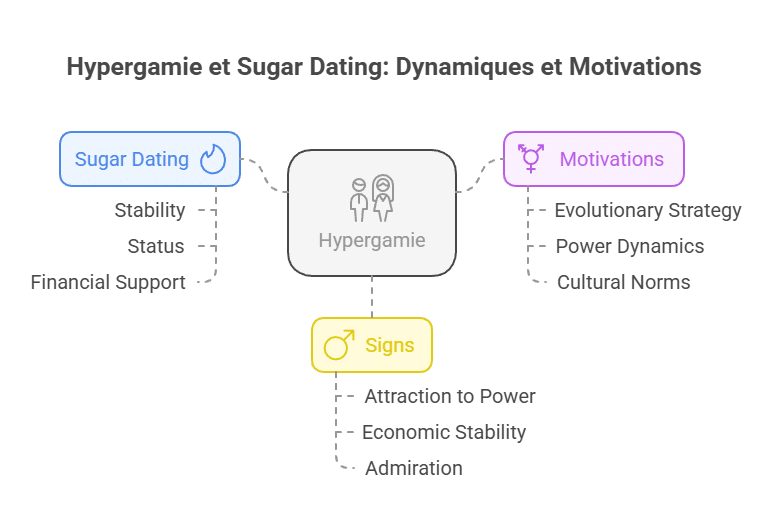 Infographie récapitulative de l’article sur l’hypergamie.
